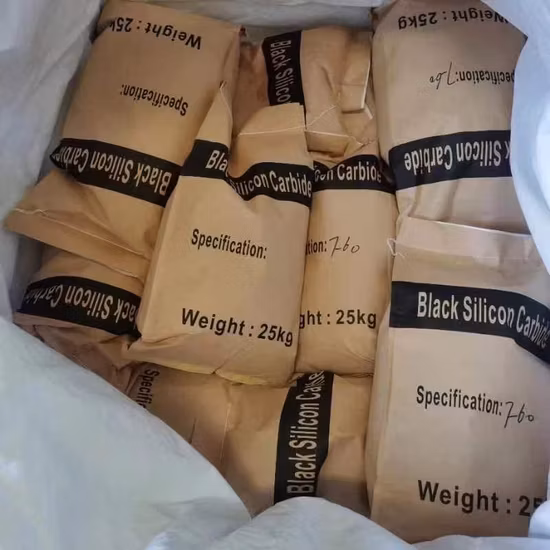 Poudre fine noire de grain de carbure de silicium de carbure de silicium